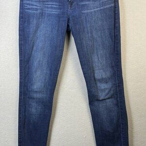 7 For All Mankind Gwenevere Blue Jeans‎ Womens Size 29 Dark Wash Skinny Mid Rise